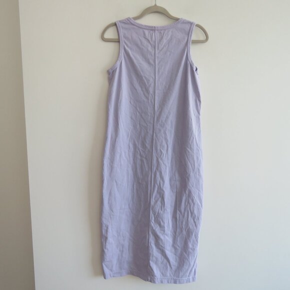 PACT The Frame Cotton Midi Dress in Lavender Purple Minimalist Travel - Size S - Picture 9 of 13
